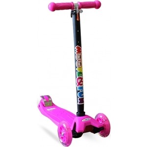 фото Самокат moove&fun четырехколесный maxi led розовый