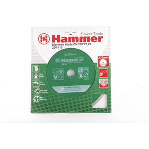 

Диск алмазный Hammer 206-110 DB CN 230x22 мм, 206-110 DB CN 230x22 мм