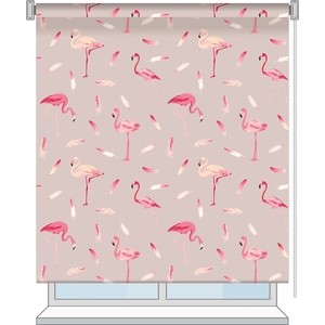 Рулонная штора Волшебная ночь 100x175 Стиль Лофт Рисунок Flamingo