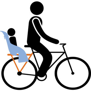 фото Детское велосипедное кресло thule yepp maxi easy fit, голубой