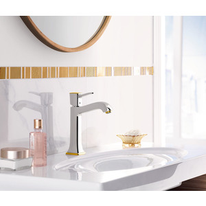 фото Смеситель для раковины hansgrohe metropol classic с донным клапаном (31302000)