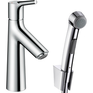 фото Смеситель для раковины hansgrohe talis s с гигиеническим душем и донным клапаном push-open, хро (72290000)