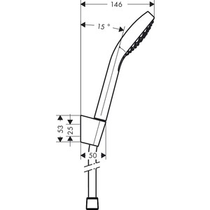 фото Душевой набор hansgrohe croma select e vario 160 см, белый/хром (26413400)