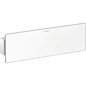 Шланговое подключение Hansgrohe FixFit Wall Porter 300 с держателем и полкой, белый/хром (26456400) шланговое подключение hansgrohe fixfit wall square белый матовый 26455700