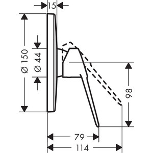 Смеситель для душа Hansgrohe Novus Loop для механизма 01800180, хром (71365000)