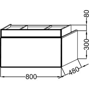 фото Тумба под раковину jacob delafon terrace 80 черный (eb1186-274)