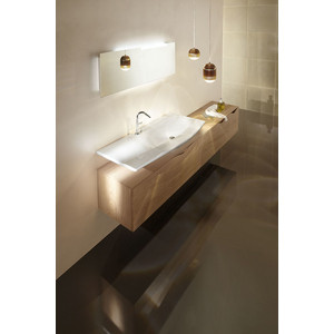 фото Мебель для ванной jacob delafon stillness 120 натуральный темный дуб, раковина по центру