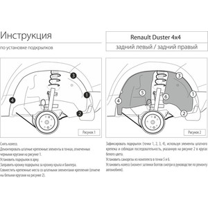 Подкрылок задний левый Rival для Renault Duster 4WD (2011-2015 / 2015-н.в.), с крепежом, 44701003 для Renault Duster 4WD (2011-2015 / 2015-н.в.), с крепежом, 44701003 - фото 3