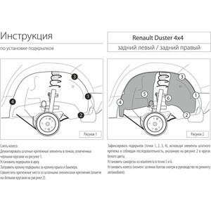Подкрылок задний правый Rival для Renault Duster 4WD (2011-2015 / 2015-н.в.), с крепежом, 44701004 для Renault Duster 4WD (2011-2015 / 2015-н.в.), с крепежом, 44701004 - фото 3