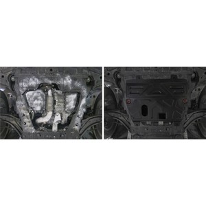 фото Защита картера и кпп автоброня для nissan qashqai (2007-2014), сталь 2 мм, 111.04111.1