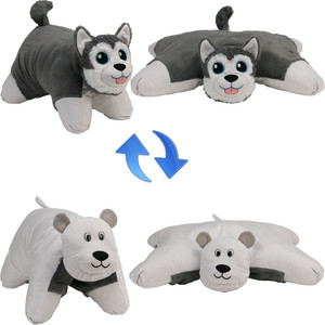 

Мягкая игрушка 1Toy Подушка Вывернушка 2в1,Хаски-Полярный Медведь (Т12043), Подушка Вывернушка 2в1,Хаски-Полярный Медведь (Т12043)