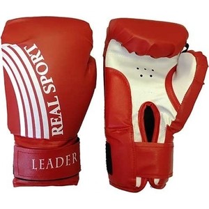 

Перчатки боксерские RealSport Leader 12 унций красный, Leader 12 унций красный