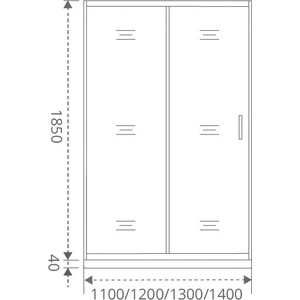 фото Душевая дверь good door latte 110 матовая грейп, белый (latte wtw-110-g-we)