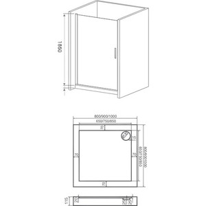 

Душевая дверь Good Door Pandora 90 прозрачная, хром (Pandora DR90 (L/R)), Pandora 90 прозрачная, хром (Pandora DR90 (L/R))