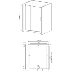 

Душевая дверь Good Door Pandora 140 прозрачная с рисунком, хром (Pandora WTW-140-T-CH), Pandora 140 прозрачная с рисунком, хром (Pandora WTW-140-T-CH)