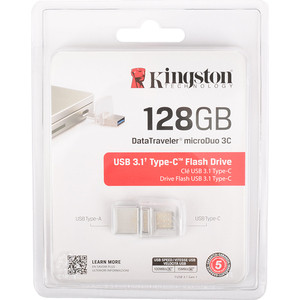 фото Флеш-диск kingston usb 3.0/type-c dtduo3c/128gb