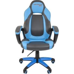 Офисное кресло Chairman game 20 экопремиум серо-голубой