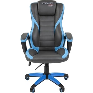 фото Офисное кресло chairman game 22 экопремиум серо-голубой