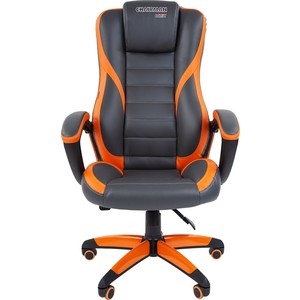 Офисное кресло Chairman game 22 экопремиум серо-оранжевый