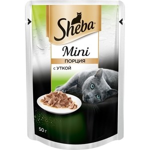 Паучи Sheba Mini Порция c уткой для кошек 50г (10170435) Mini Порция c уткой для кошек 50г (10170435) - фото 1