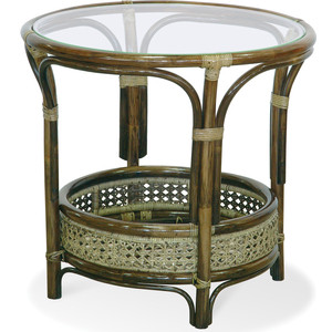 Стол со стеклом Vinotti 02/15A олива комплект для отдыха vinotti 02 15 2 кресла стол олива