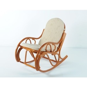 Кресло-качалка с подушкой Vinotti 05/04 коньяк кресло гнездо для дачи vinotti papasan 23 01tk rog 98х115х98 см темный коньяк