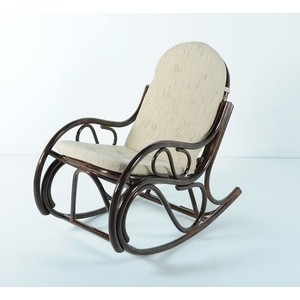 Кресло-качалка с подушкой Vinotti 05/04 темный коньяк кресло с подушкой vinotti 02 15в коньяк