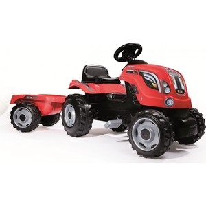 Трактор Smoby Педальный XL с прицепом, красный, 142х44х54,5см (710108)