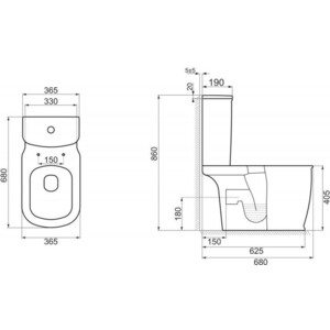 Унитаз-компакт BelBagno Prado тонкое сиденье микролифт (BB10150CP, BB10150T, BB10150SC)