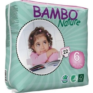 

Подгузники Bambo Nature XL 16-30 кг (22 шт), XL 16-30 кг (22 шт)