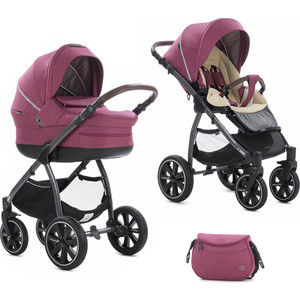 

Коляска 2 в 1 Noordi Fjordi Sport Berry Melange 895/G, Fjordi Sport Berry Melange 895/G