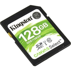 Карта памяти Kingston Canvas Select SDS/128GB SDXC Class 10 UHS-I