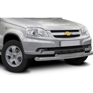 

Защита переднего бампера d76+d57 Rival для Chevrolet Niva (2009-н.в.), R.1004.002, для Chevrolet Niva (2009-н.в.), R.1004.002