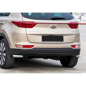 фото Защита заднего бампера d57 уголки rival для kia sportage (кроме gt-line) (2015-н.в.), r.2809.008