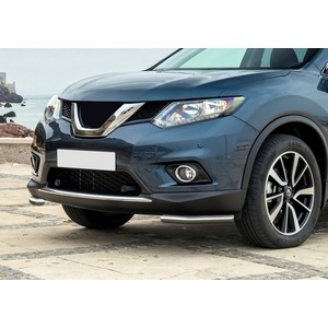 фото Защита переднего бампера d42 уголки rival для nissan x-trail (2015-2018), r.4122.004