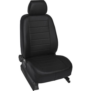 Авточехлы Rival Строчка (зад. спинка 40/60) для сидений Nissan Qashqai II (2014-2019 / 2019-н.в.), эко-кожа, черные, SC.4102.1