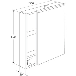 Зеркальный шкаф IDDIS Mirro 500 с подсветкой (MIR5000i99)