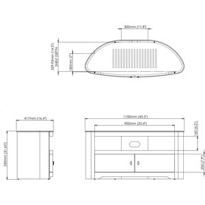 фото Тумба под телевизор avf fs1100bleo