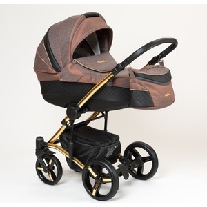 Коляска 2 в 1 Mr Sandman West-East Gold 50% Эко кожа Bronze коляска mr sandman west east 50пр кожа белый бежевый kmswe50 064412