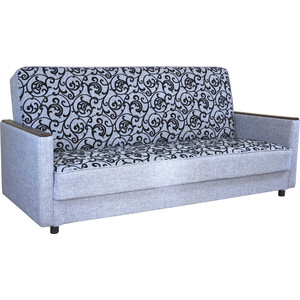 кресло кровать шарм дизайн шарм экокожа беж и серый шенилл Диван книжка Шарм-Дизайн Классика Д 140 шенилл серый узор