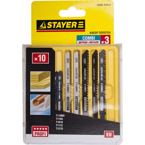 

Пилки для лобзика Stayer Profi Мастер №3, 10шт (15981-H10-3), Profi Мастер №3, 10шт (15981-H10-3)