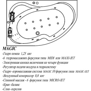 Гидромассаж в бассейне схема