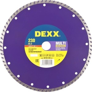 фото Алмазный диск dexx турбо для ушм 230х7х22,2 мм (36702-230z01)
