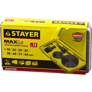 фото Набор коронок по дереву stayer master 11шт (29600-h11)