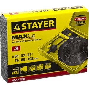 фото Набор коронок по дереву stayer master 8шт (29600-h8)