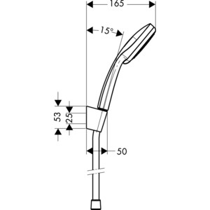 фото Душевой набор hansgrohe croma 100 vario 4 режима 160 см (27594000)