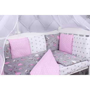 

Комплект в кроватку AmaroBaby 15 предметов (3+12 подушек-бортиков) МЕЧТА (серый/розовый,поплин/бязь), 15 предметов (3+12 подушек-бортиков) МЕЧТА (серый/розовый,поплин/бязь)