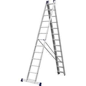 фото Лестница трехсекционная сибин со стабилизатором 13 ступеней (38833-13)