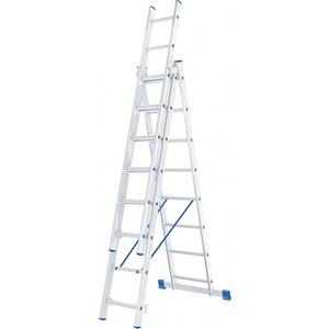 фото Лестница трехсекционная сибртех 8 ступеней (97818)