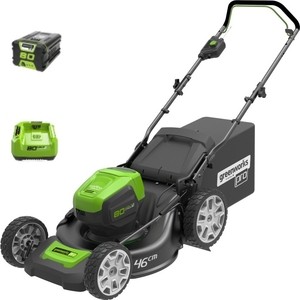 

Газонокосилка аккумуляторная GreenWorks GD80LM46K4 (2500907UB), GD80LM46K4 (2500907UB)